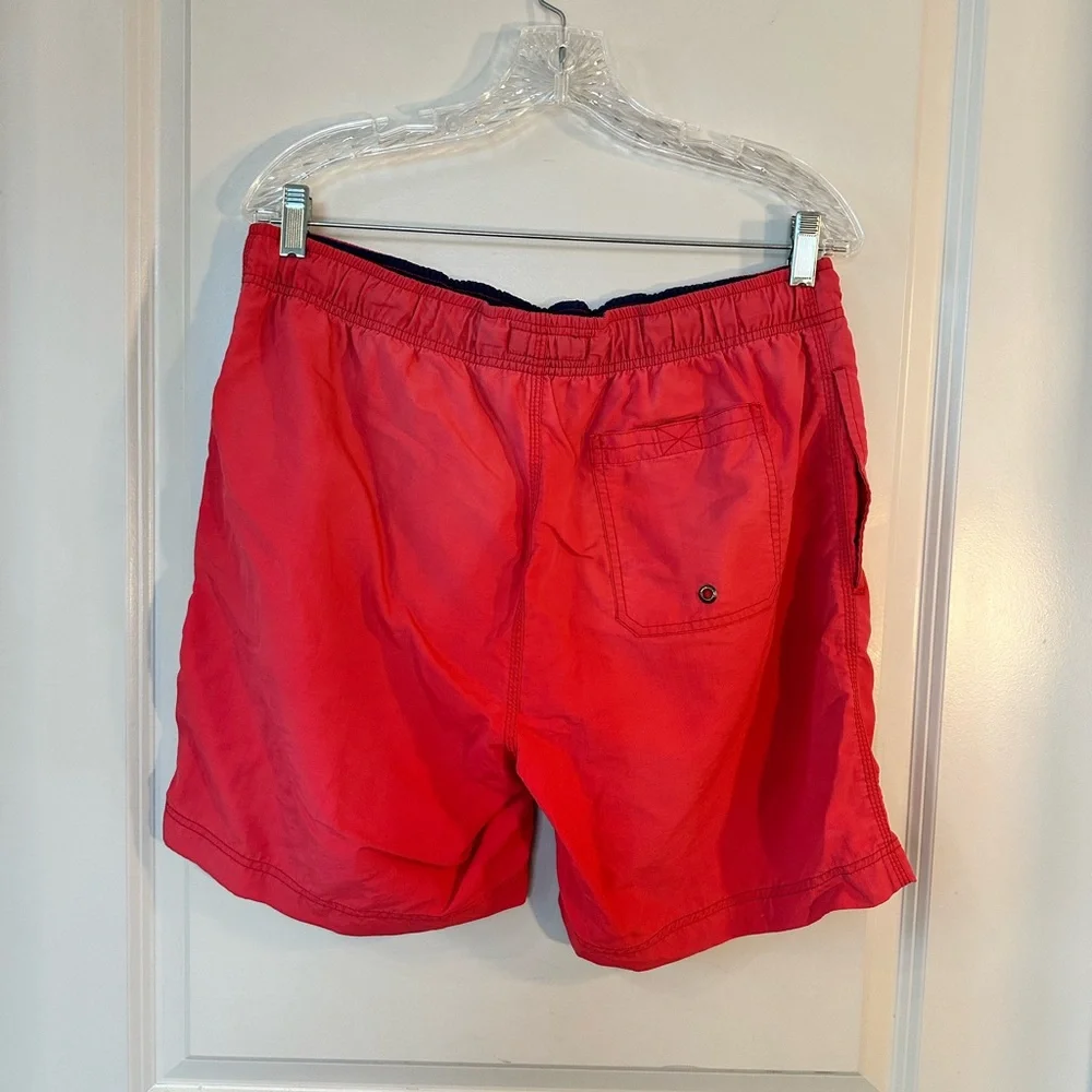 THRE3 Clothing Red Swim Trunks, Medium